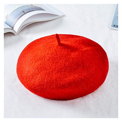 JBIVWW KJACR Fashion Solid Color Warm Winter Thin Women Girl Beret Artist Beanie Hat Cap for Female (Color : 4)