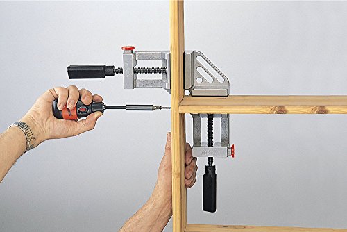 wolfcraft 3415405 Schnellbacken-Eckklemme, rechtwinklig, 90 Grad, mittelgroß