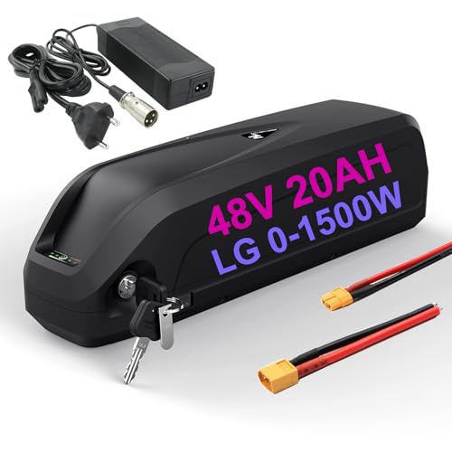 Batterie 48V 20Ah Pour Vélo électrique - Avec Chargeur, Compatible 250W à 1000W, étanche PVC