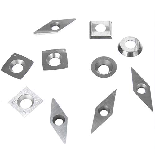 10 piezas insertos de carburo para torneado madera miniatura 2