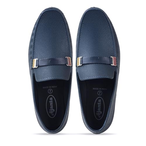 Image of AJANTA Men's Slip-on PVC Loafer | Waterproof & Rain Shoes| Slip Resistant Flexible Outsole | Lightweight Formal Moccasins for Office & Party