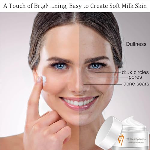 Rednow Moisturizing Cream,V7 Deep Hydration Waterlight Makeup Creams, V7 Korea Cream Face Moisturizer for All Skin Type,Natural Cream Young Skin Water(1 PC)