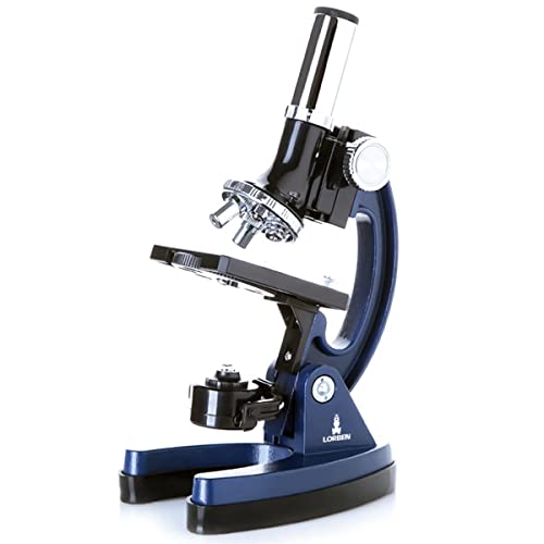 Kit Microscópio Biológico Infantil 28 Peças Lorben Educacional Portátil 300x 600x 1200x com Maleta G