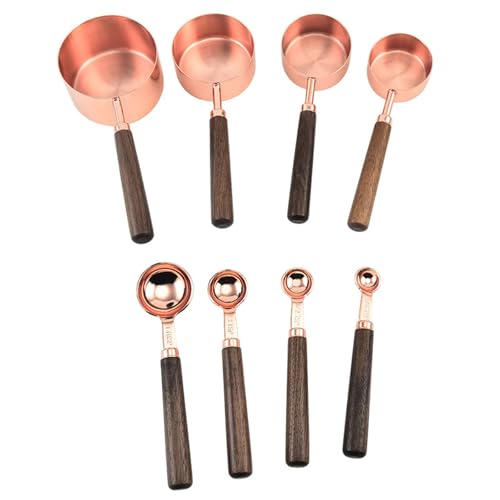 8pcsステンレス鋼のスプーン測定交換コーヒースクープスモールカップメタルスプーン大さじ大さじさキッチンの調理器具