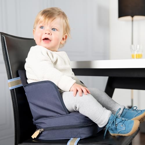 roba Boostersitz - Mobiler aufblasbarer Kindersitz mit erhöhten Seitenteilen - Flexible Sitzerhöhung für zuhause und unterwegs