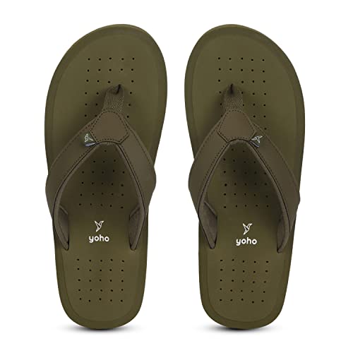 Image of YOHO ArchFlex orthopedic slippers for men | Arch support for pain relief | Soft, Anti-Skid, lightweight | comfortable padded straps flip flops for Everyday