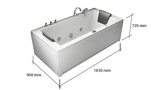 Jet-line-Banera-de-hidromasaje-Whirlpool-Villa-Eugenie-II-iluminacion-LED-en-Cada-Boquilla-SPA-Cuarto-de-bano