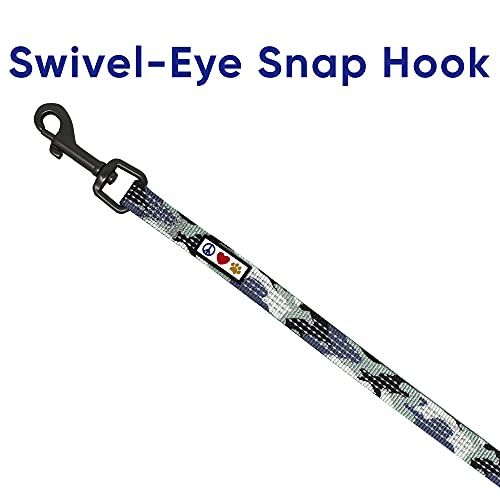 Pawtitas Reflective Dog Leash Pet Puppy Leash Comfortable Handle Highly Reflective Threads Heavy Duty Dog Training Leash Available As A 4 Ft Dog Leash Sizes M - L | Grey Camouflage Dog Leash #TOP2