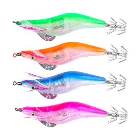 4 Pcs LED Electric Shrimp Fishing Lures Cover