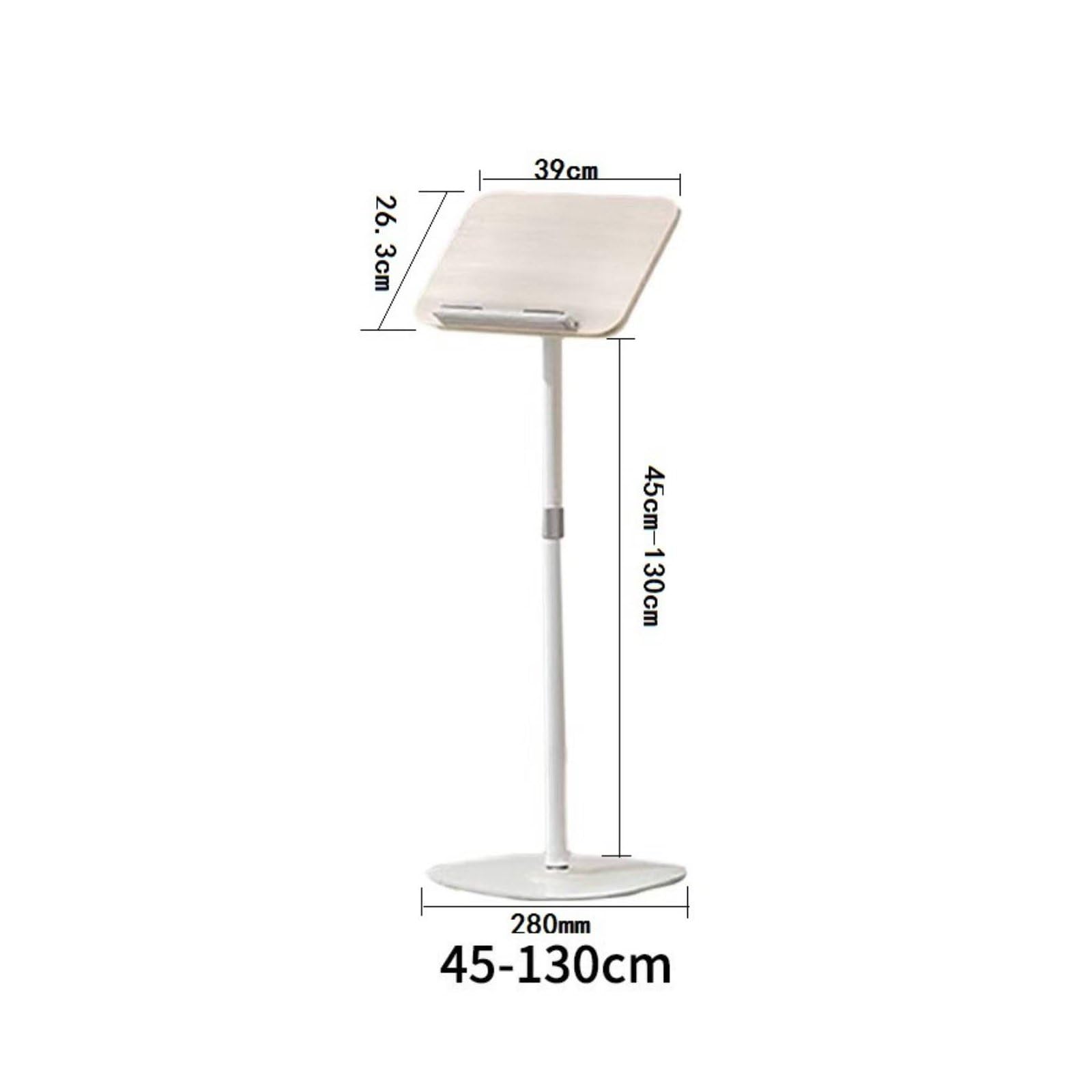 Gralara Atril Regulable de Pie Multifuncional Soporte de Lectura Altura Ajustable Base Estable para Oficina, Soporte De Suelo Alto, Ajustable De 45-130cm