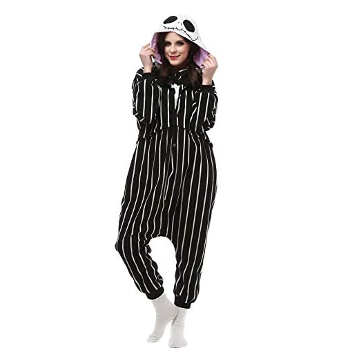 Pijamas Enteros Esqueleto Cosplay Adulto Ropa de Dormir Hombre Camisones Disfraces Carnaval Ropa Pijamas de Una Pieza Mujer