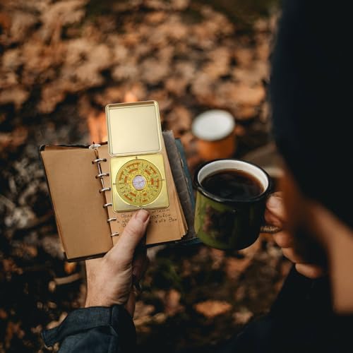 Brújula Feng Shui impermeable de 10 cm precisión para camping miniatura 4