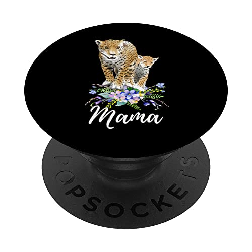 Mama Leopard New Mom Cute Mommy Gift For Mothers Day PopSockets Swappable PopGrip