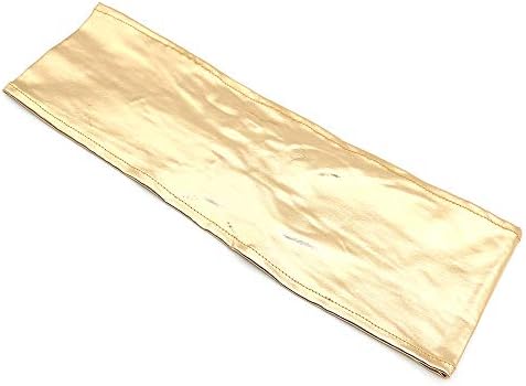 Namvo 10 PCS Stretch Chair Bows Large Occasions Stretch Chair Sashes With Buckle Spandex Elastic Chair Sashes Bands for Wedding Party Hotel Event Decoration(Gold)