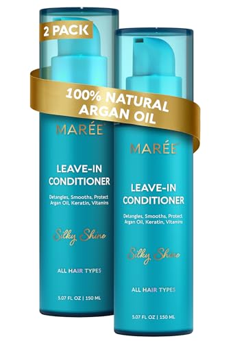 MAREE Leave-In Conditioner Hair Gloss for Dry Damaged Hair, Leave-In Conditioner for Curly Hair, Color Treated, 2 pack