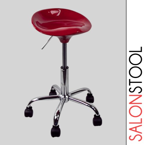 Red Salon Stool Chair Facial Tattoo Beauty Mobile Salon ABS Bar Hydraulic New