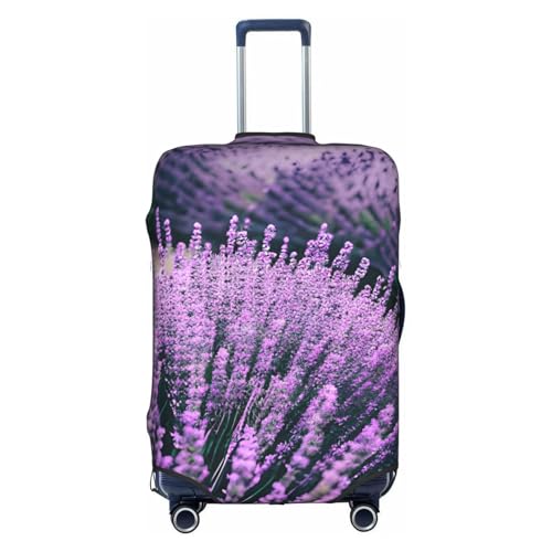 Purple Lavender Tsa Approved Luggage Cover For 18-32 Inch Suitcases Scratch-Resistant Stretch Luggage Cover