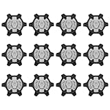 Namvo 12 Stück Golfschuh-Spikes, Stollen, Ersatz, Zahn-Stinger-Schraube, einfach zu installierendes Golfschuh-Zubehör, bietet dem Golfer Traktion