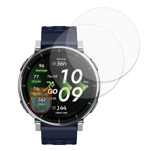 MotoMoto �t�B���� Amazfit Active 3 premium (2���Z�b�g) �p ���ɏ����Ă���悤�ȕ`���S�n �ی�t�B���� ���˒ጸ ���{��