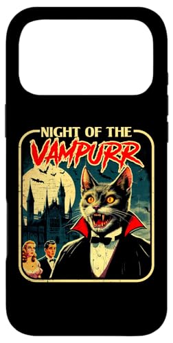 Night of the Vampurr Funny Cat �n���E�B�� �X�}�z�P�[�X iPhone 17 Pro Max �p