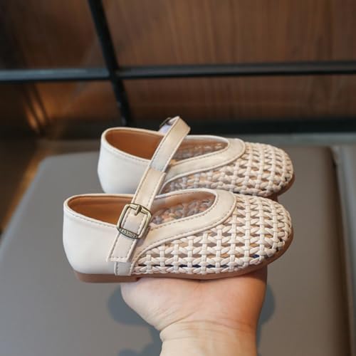 Girls Sandals Closed Toe Summer Princess Flat Flower Girl Dress Shoes for Toddler/Little Kid4