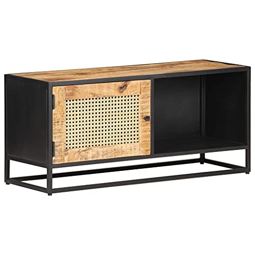 vidaXL Raues Mangoholz TV Schrank Lowboard TV Möbel Tisch Sideboard...