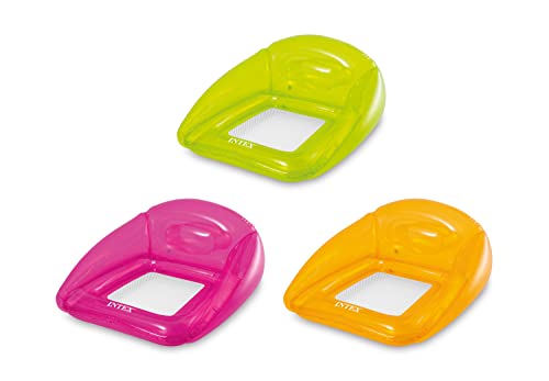 Intex Transparente Lounges, transparentes Grün-, Orange- und Rosa-Farbsortiment, unaufgeblasene Größe: 104 cm x 102 cm (56802NP)