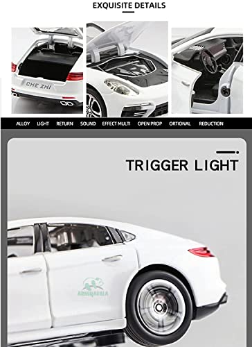Image of 1:24 Porsche Palamela Alloy Model Car Diecast Toy Collection Sound&Light Gift,Multicolor