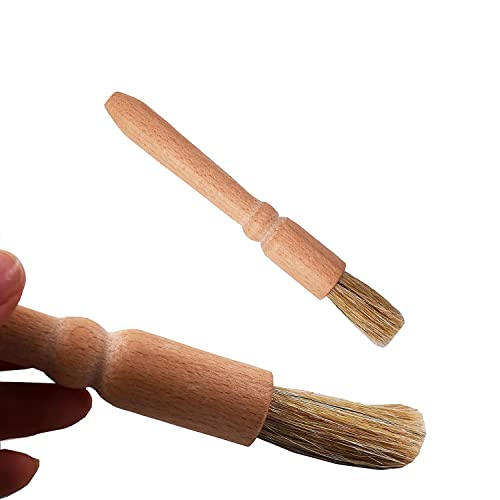 Espresso Brush Set 4 Pieces Professional Espresso Machine Cleaning Brush Wood Handle Natural Bristles Brush For Coffee Grinders Cleaning #TOP2