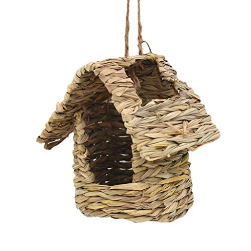 Nichoir perroquet haut de gamme fait à la main en tissage de paille robuste