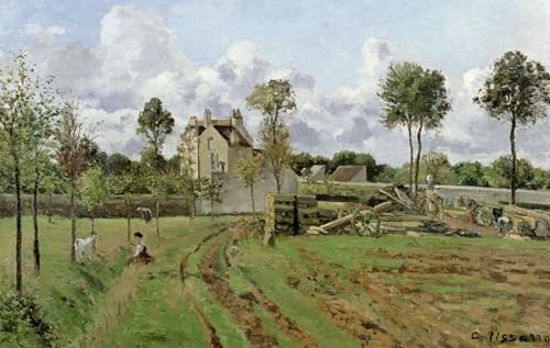 Toile Camille Jacob Pissarro paysage Louveciennes affiche décoration murale