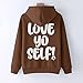 Hoodies for Women Flower Graphic Hoodies Women Womens Graphic Hoodies Vintage Trendy Pullover Hoodie for Women Brown