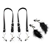 Schamlippenspreizer BDSM Set mit Klemmen und verstellbarem Riemen