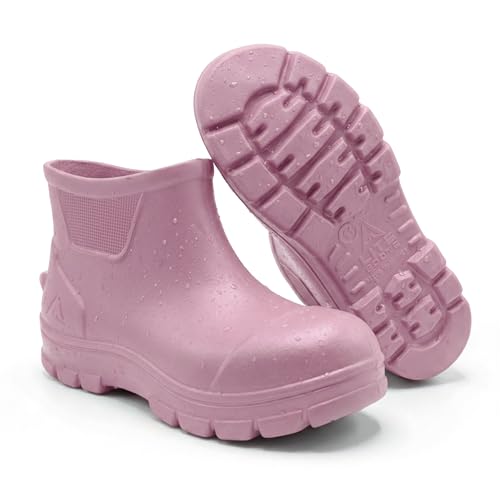 Image of Waterproof Deck Boots for Men & Women | Lightweight, Anti-Slip Rubber Rain Boots, 10 oz each | Pull-On Fishing & Ankle Boots for Sailing, Boating, Docks, Camping | Garden Boots for Everyday