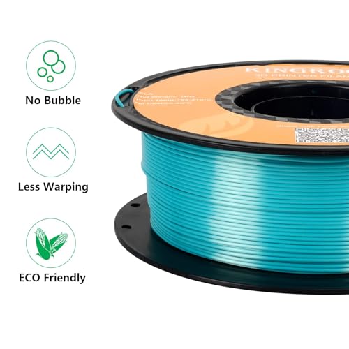 Image of Kingroon Silk PLA Bundle 3D Printer Filament, Dimensional Accuracy + /- 0.03 mm, 10 kg Spool(22lbs), PLA Shiny Filament 1.75 mm（2Gold+Orange+Green+Red+Yellow+Blue+Purple+Silver+Copper, Silk PLA