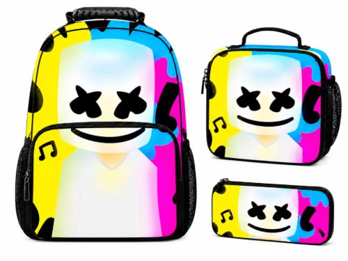 Image of Fayet Backpack 3D Printed School Bags Unisex Laptop Backpack for Kids/Students/Adults (16inch, Music)