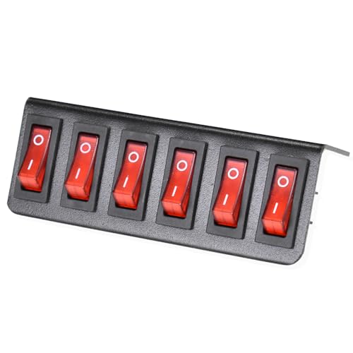 UBL 600 Lighted Switch Panel | Emergency Lights Warning Lights, Sirens, Speakers | Truck, Car, Boat, ATV, Vehicle | (On/Off Switch)