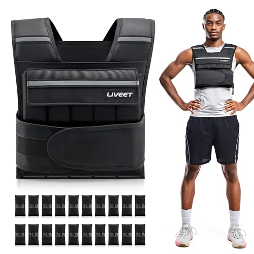 Liveet Adjustable Weighted Vest 60lb