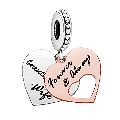 Abalorio de cumpleaños y aniversario para mujer corazón de plata compatible con Pandora