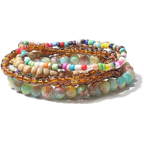 6-10Pcs Bohemian Stackable Beaded Bracelet Set Cover