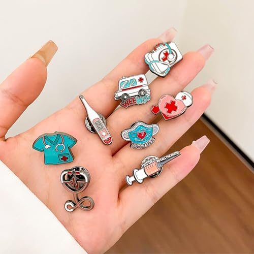 Image of Uterus Pin Medical Obgyn Pins Stethoscope Brooch Medicine Symbol Lung Brooch for Gynecologist Medical Doctors Nurse Gifts Jewelry