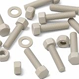 10 x PPS-Sechskantschrauben, M5 x 20mm, Plastikschrauben und -muttern, Unterlegscheiben, Polyphenylen Sulfid
