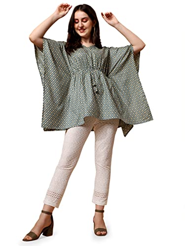 Image of NAINVISH Women Cotton Regular KAFTAN TOP