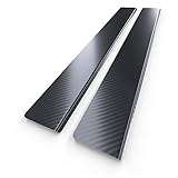 Die Einstiegsleisten sind aus säurebeständigem Stahl. Oberflächen-Finish: Carbonfolie - mit 