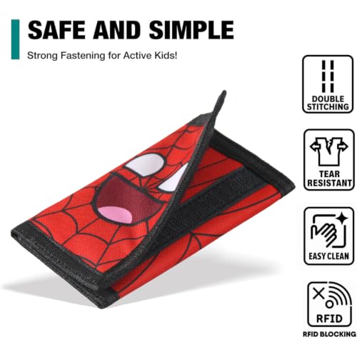 Image of Kids Wallet for Boys Teen, Little Boys Wallet for Kids Ages 4-5-6-7-8-9-10-12, Spider Youth Wallets with Zipper Coin Pocket, Tri Fold Child Childrens Wallet for Christmas Birthday Gift Ideas