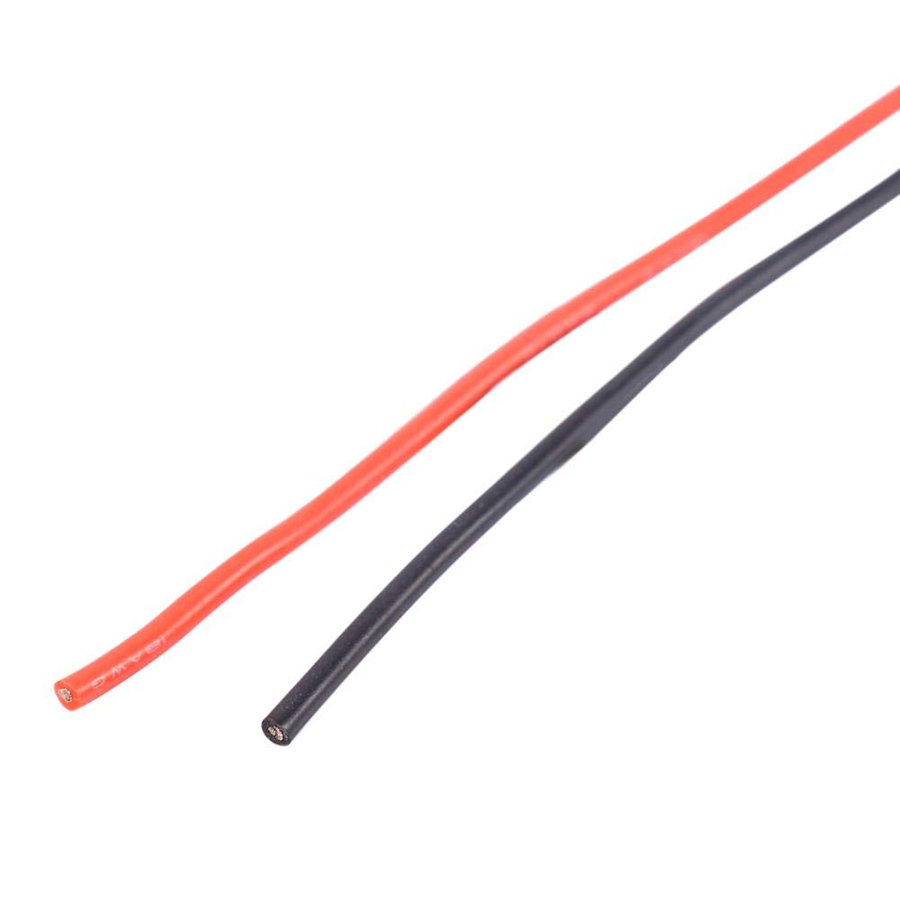 Amazon | シリコン ワイヤー コード 18AWG ケーブル 赤黒 インストール 