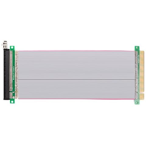 Sun3Drucker PCI-E Express 16X to 16x Male to Female Riser Extender Card Ribbon Cable 20cm Cover