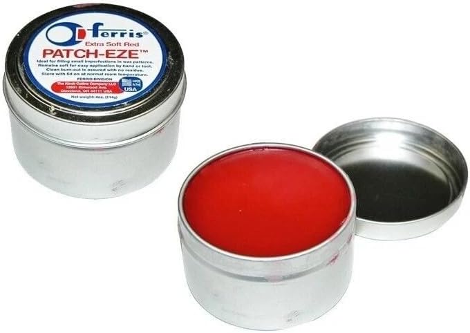 Patch-EZE Red Wax for Jewelry Repair and Filling, Lost Wax Casting, Easy Application, Clean Burnout, for Jewelers and Model Makers