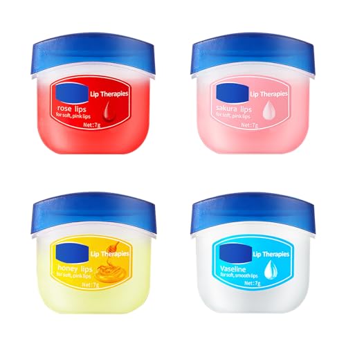 KUIRUNRX® Juego De 4 Bálsamos Labiales Hidratantes,Cuidado De Los Labios, Para Exfoliar Los Labios, Líneas de labios descoloridas y cuidado de los labios y labios para labios, agrietados y descamados