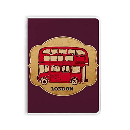 Carnet de notes Londres motif bus rouge et parapluie cahier d'écriture souple pour le bureau